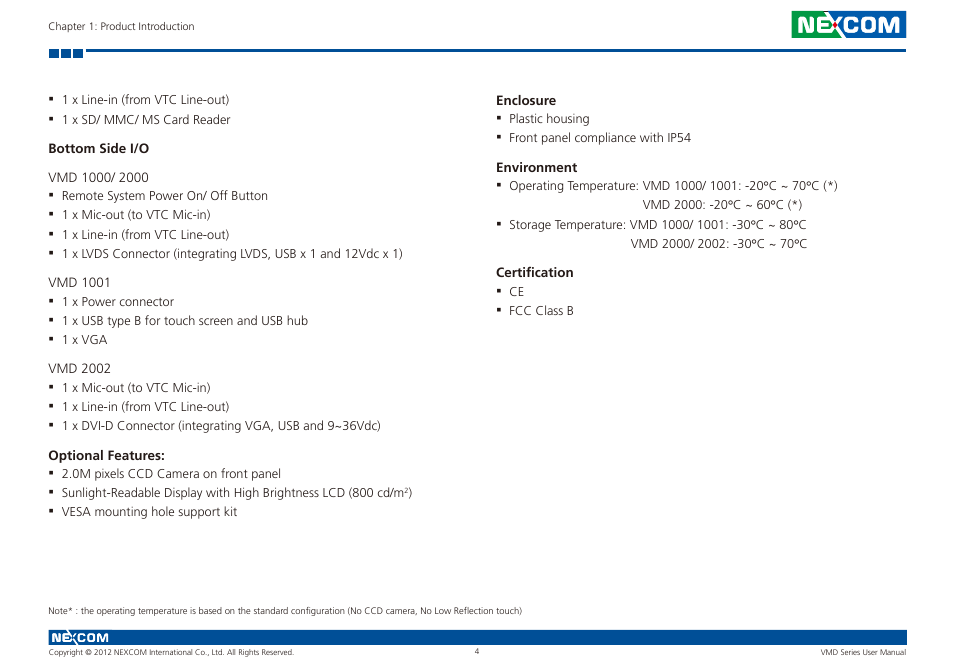 NEXCOM VMD 1000 User Manual | Page 12 / 29