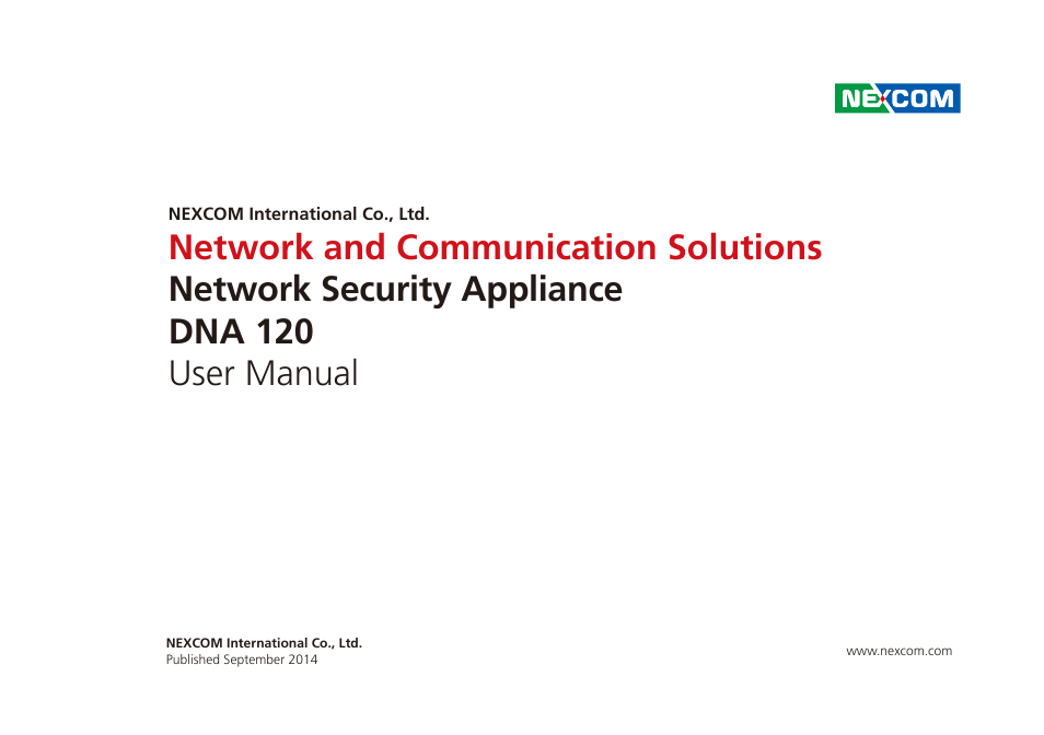 NEXCOM DNA 120 User Manual | 54 pages