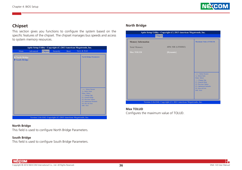 Chipset, North bridge | NEXCOM DNA 120 User Manual | Page 50 / 54