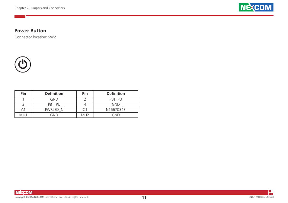 Power button | NEXCOM DNA 125B User Manual | Page 25 / 55