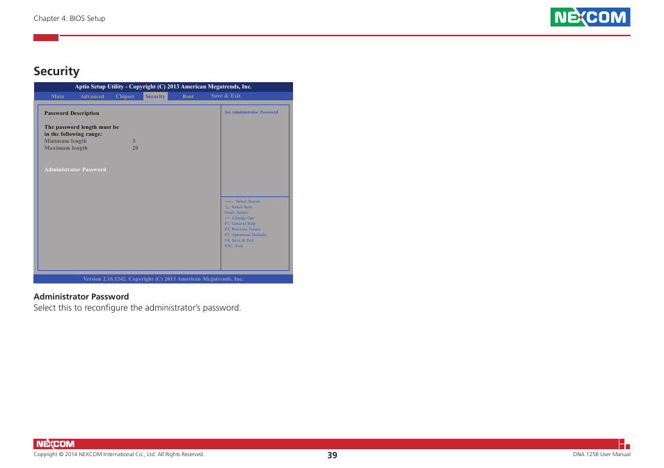 Security | NEXCOM DNA 125B User Manual | Page 53 / 55