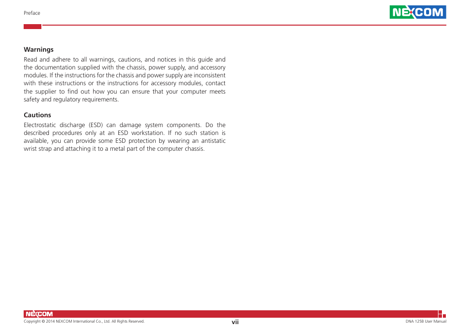 NEXCOM DNA 125B User Manual | Page 7 / 55