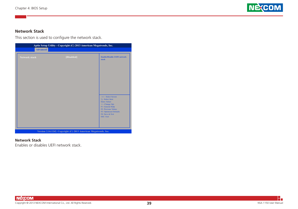Network stack | NEXCOM NSA 1150 User Manual | Page 53 / 61