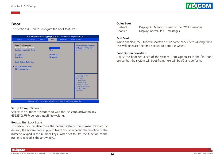 Boot | NEXCOM NSA 3150 User Manual | Page 66 / 71