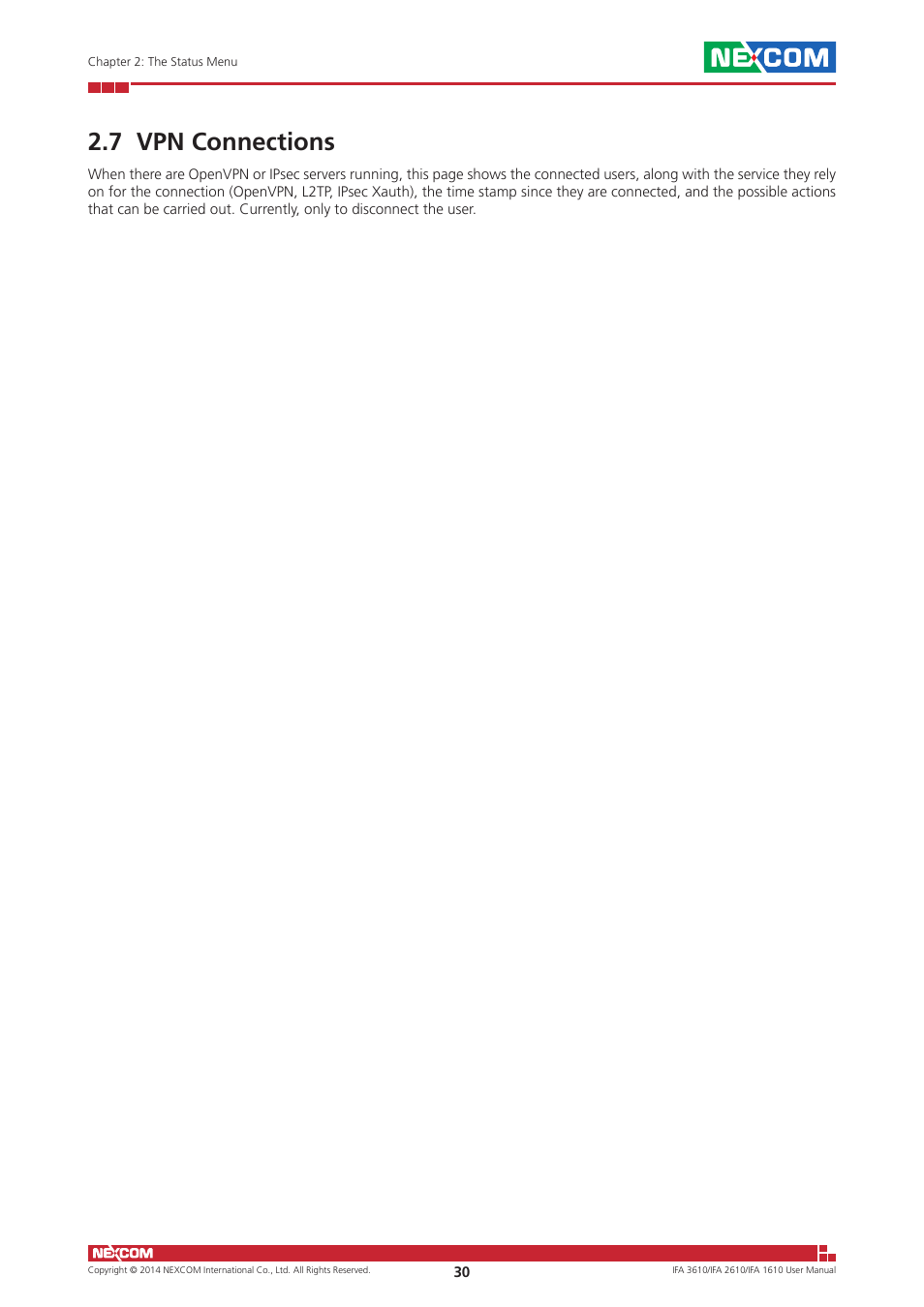 7 vpn connections | NEXCOM IFA 1610 User Manual | Page 33 / 88