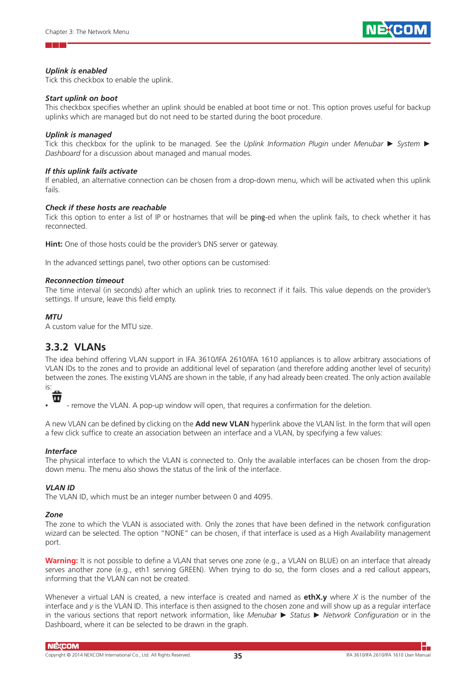 2 vlans | NEXCOM IFA 1610 User Manual | Page 38 / 88