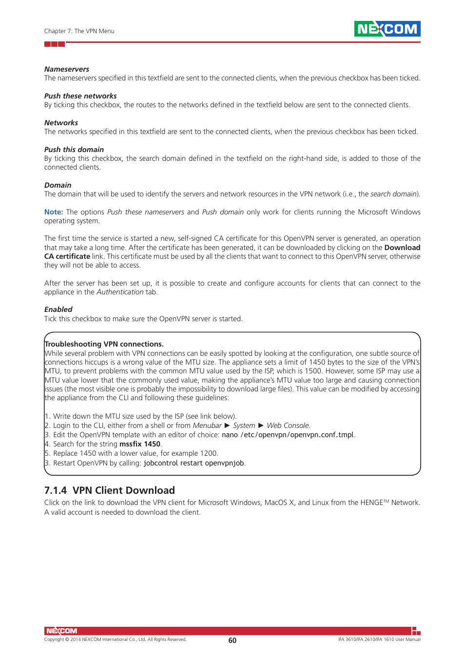 4 vpn client download | NEXCOM IFA 1610 User Manual | Page 63 / 88