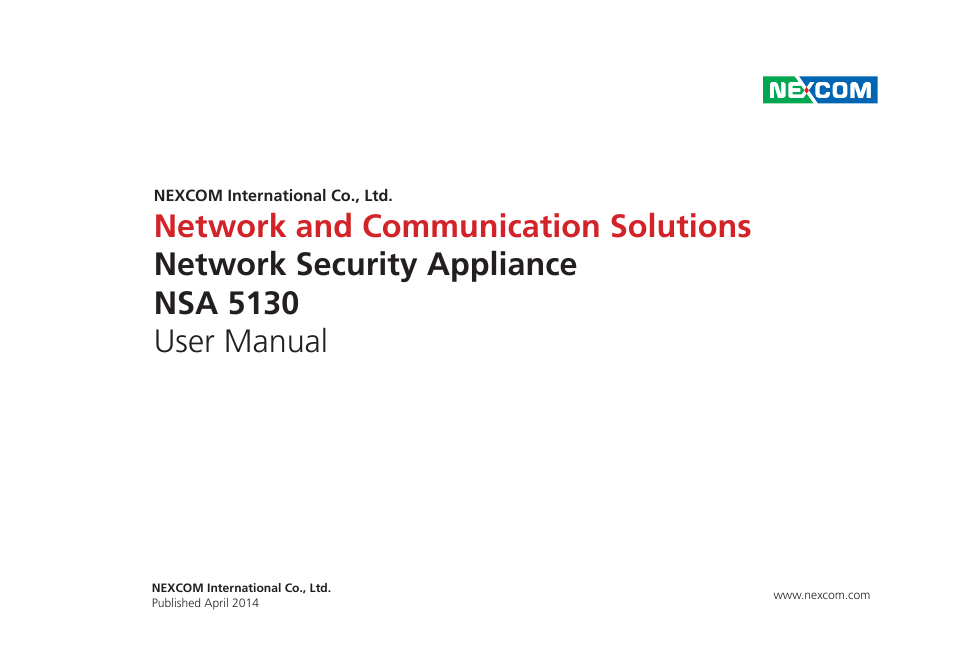 NEXCOM NSA 5130 User Manual | 107 pages