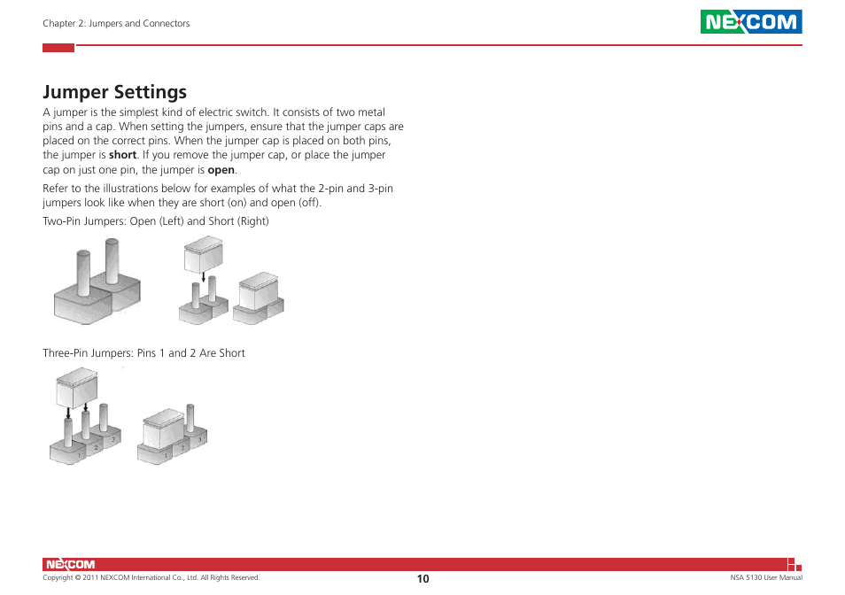 Jumper settings | NEXCOM NSA 5130 User Manual | Page 23 / 107