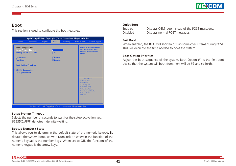 Boot | NEXCOM NSA 5150 User Manual | Page 76 / 84
