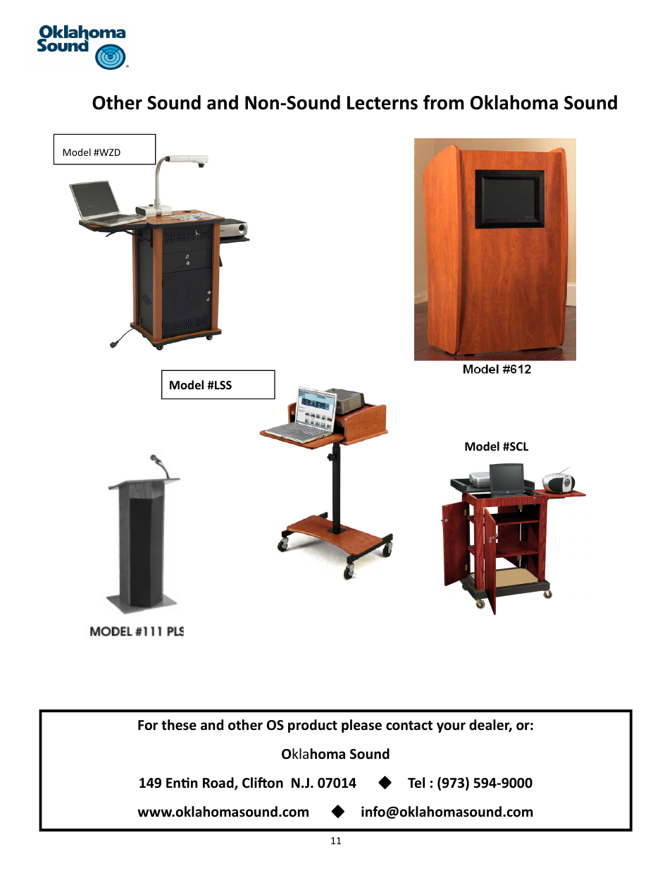 Oklahoma Sound #PRC 250 User Manual | Page 11 / 11