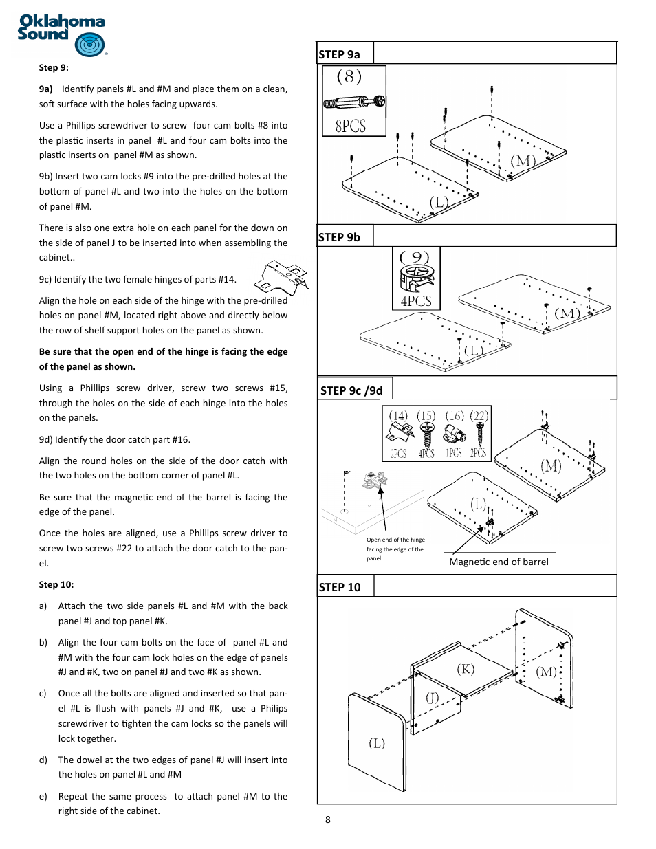 Oklahoma Sound #PRC 250 User Manual | Page 8 / 11