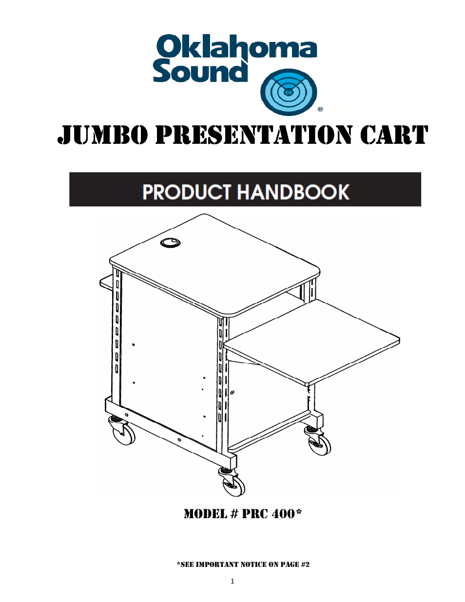 Oklahoma Sound #PRC 400 User Manual | 9 pages