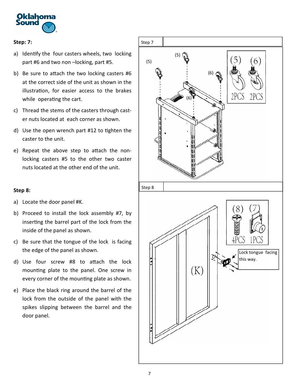 Oklahoma Sound #PRC 400 User Manual | Page 7 / 9
