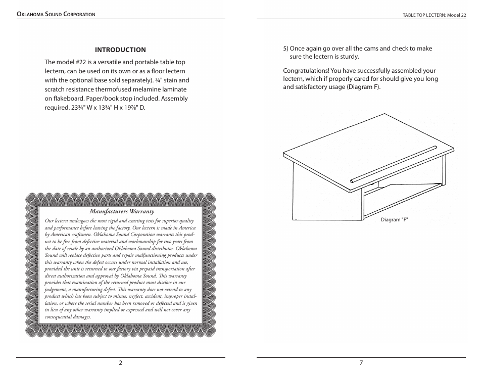 Oklahoma Sound #22 User Manual | Page 2 / 4