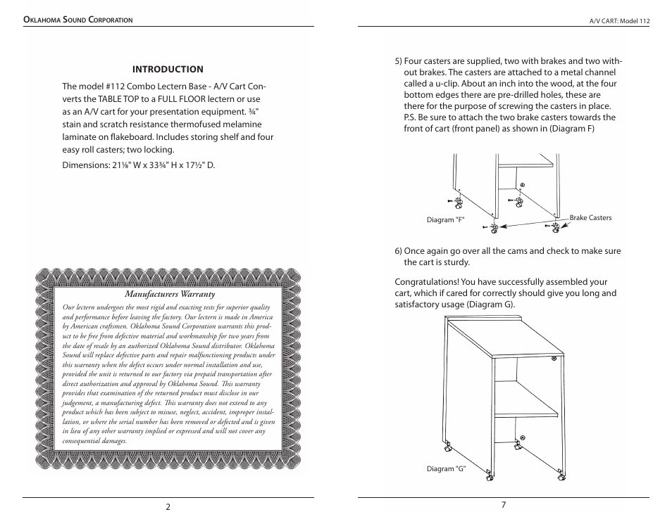 Oklahoma Sound #112 User Manual | Page 2 / 4