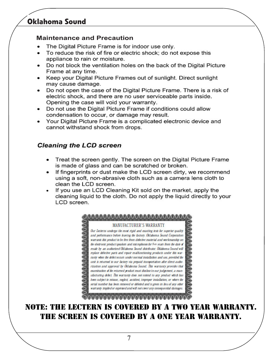 Oklahoma sound | Oklahoma Sound The Vision User Manual | Page 4 / 8