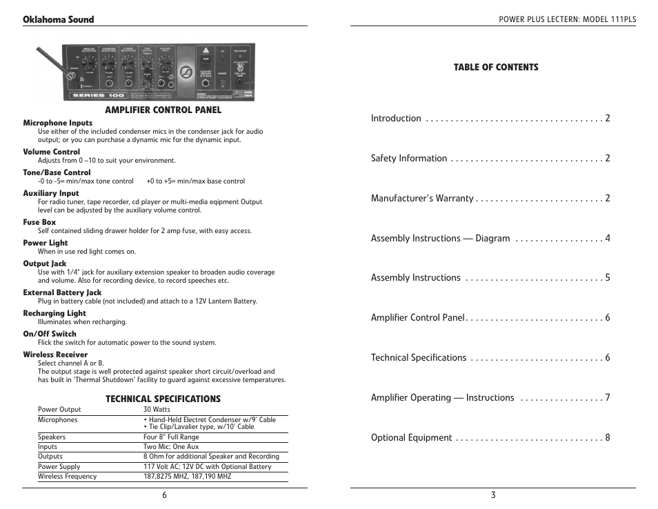 Oklahoma Sound #111PLS User Manual | Page 3 / 4