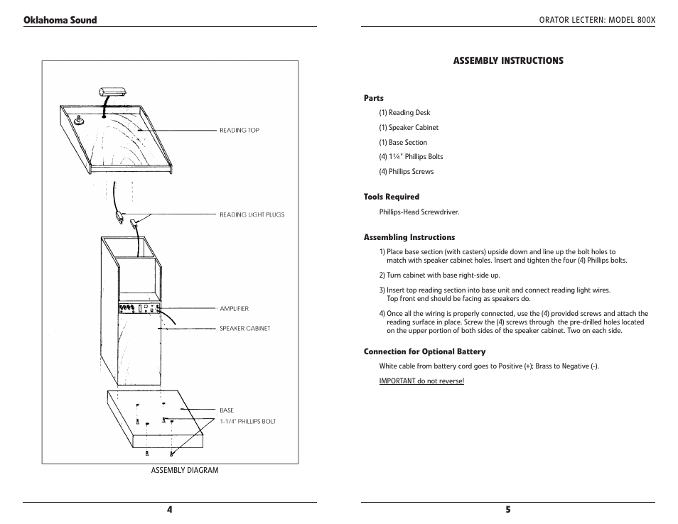 Oklahoma Sound #800x User Manual | Page 4 / 4