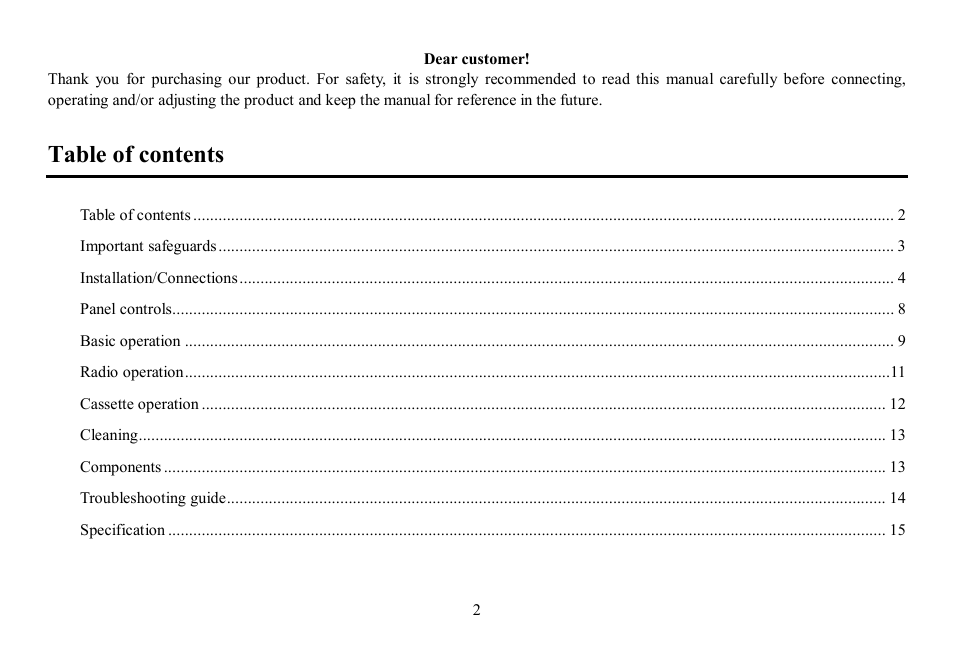 Hyundai H-CCR8083 User Manual | Page 2 / 31