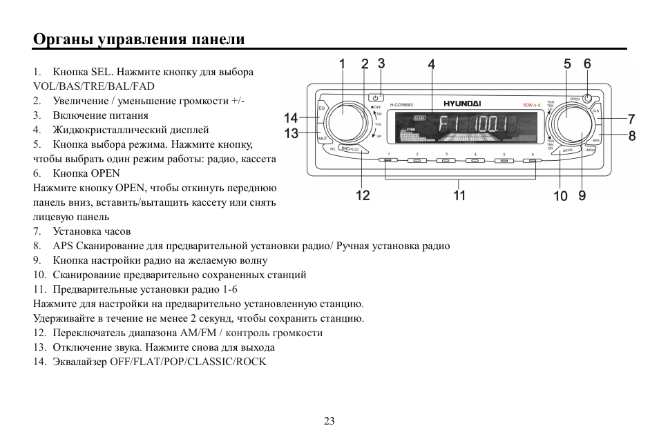 Hyundai H-CCR8083 User Manual | Page 23 / 31