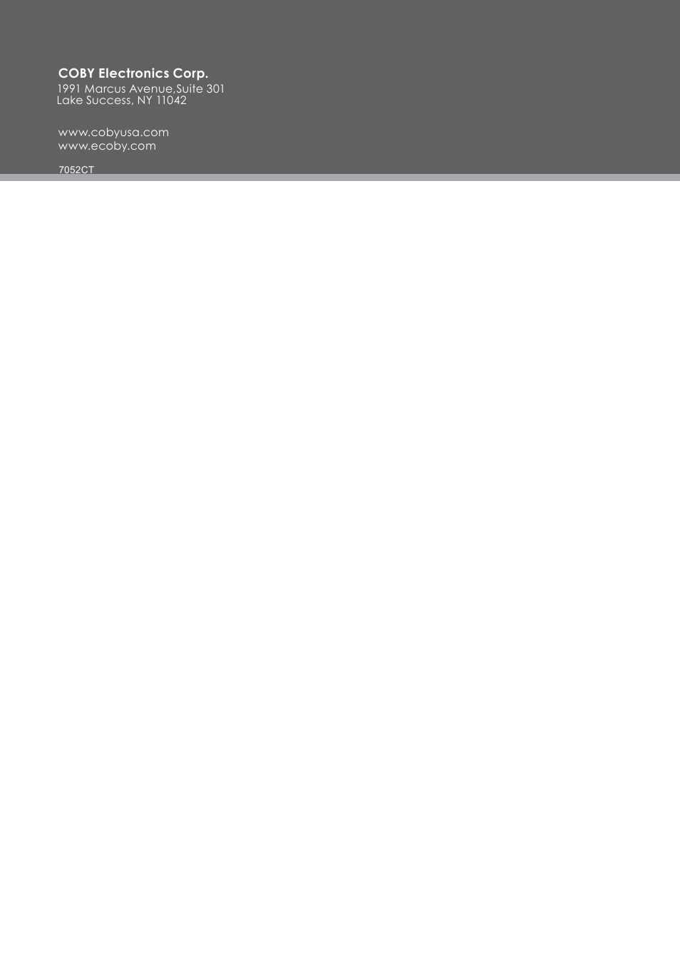 COBY electronic TFDVD7752 User Manual | Page 30 / 30