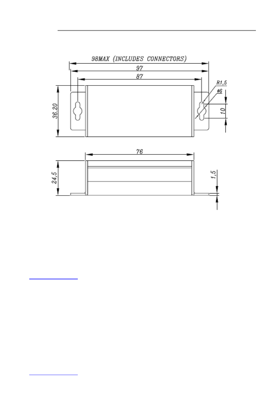 Drawings, Warranty information, 7) drawings | 8) warranty information | OT Systems ET1111 series User Manual | Page 16 / 18
