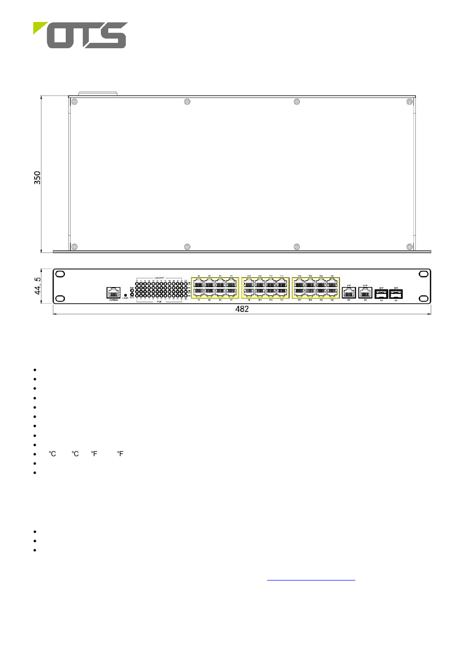 Dimension drawing, Functional description, Assembly, startup, and dismantling | Installation | OT Systems ET24122MPp-S User Manual | Page 8 / 8