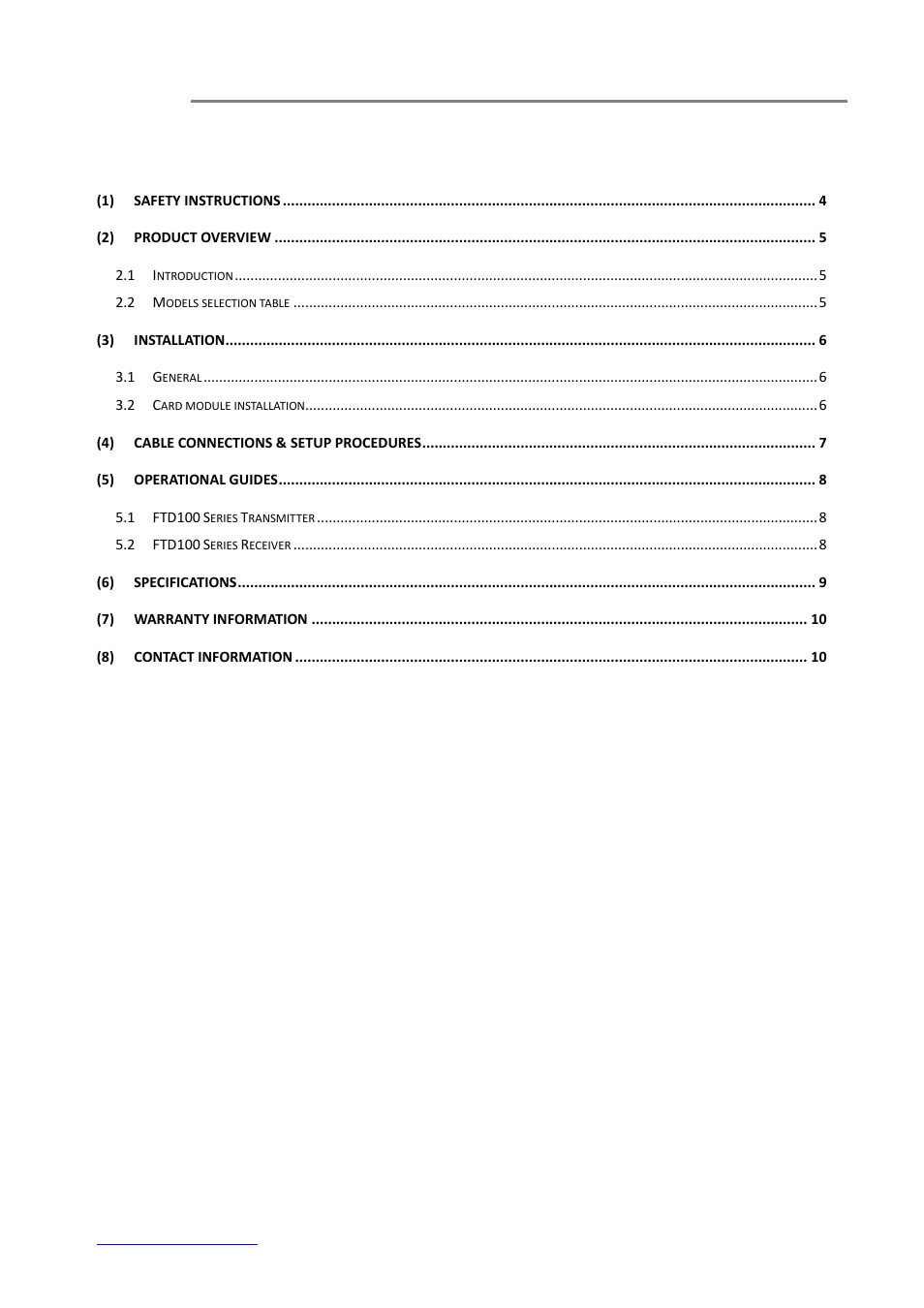 OT Systems FTD100 User Manual | Page 3 / 10