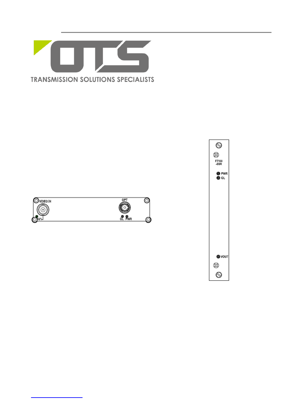 OT Systems FT100 User Manual | 14 pages