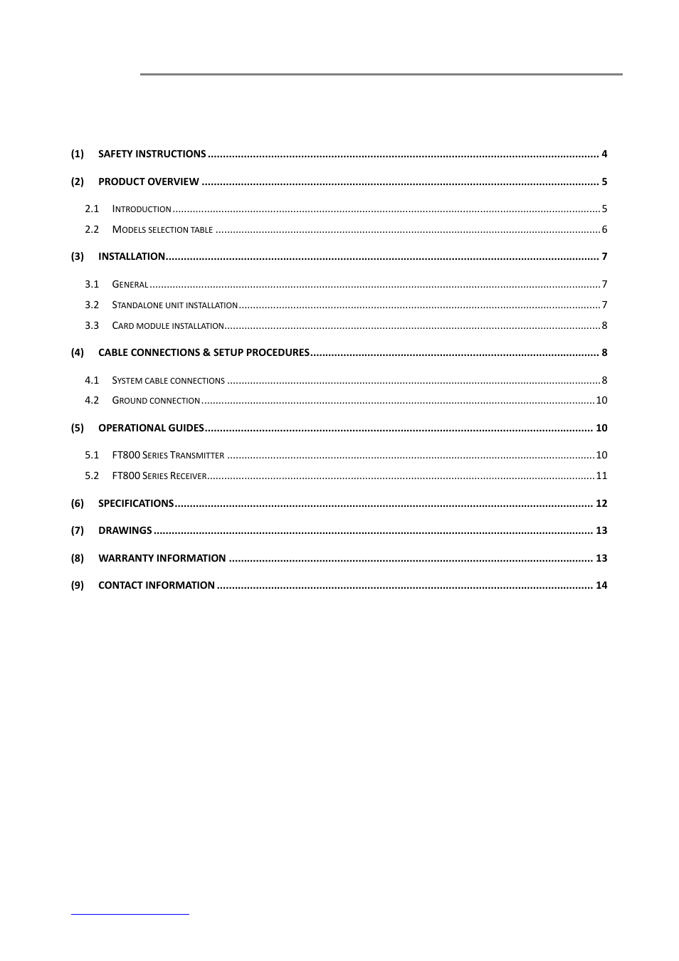 OT Systems FT800 User Manual | Page 3 / 14
