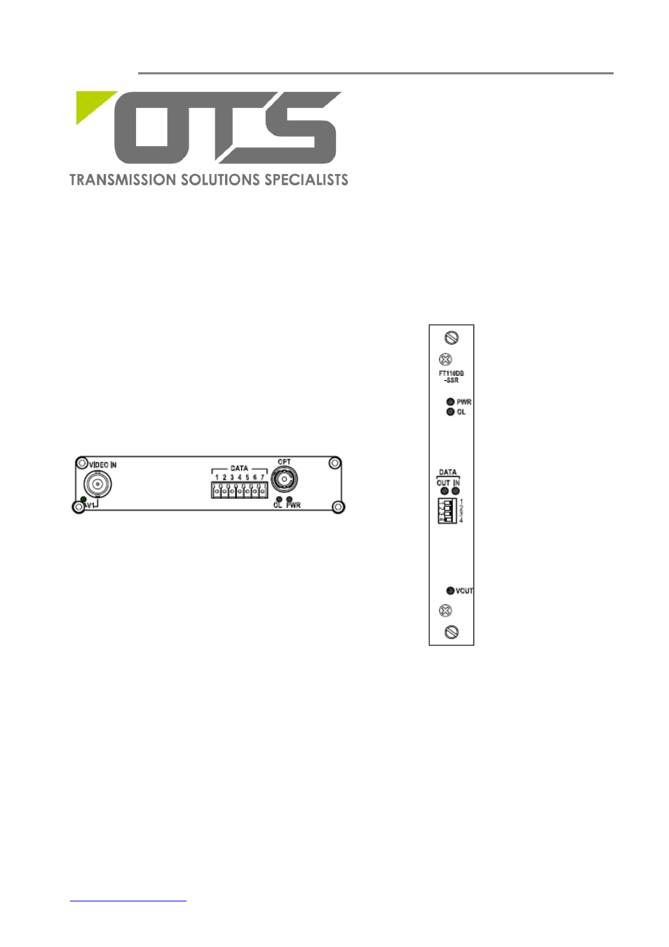 OT Systems FT110DB User Manual | 17 pages