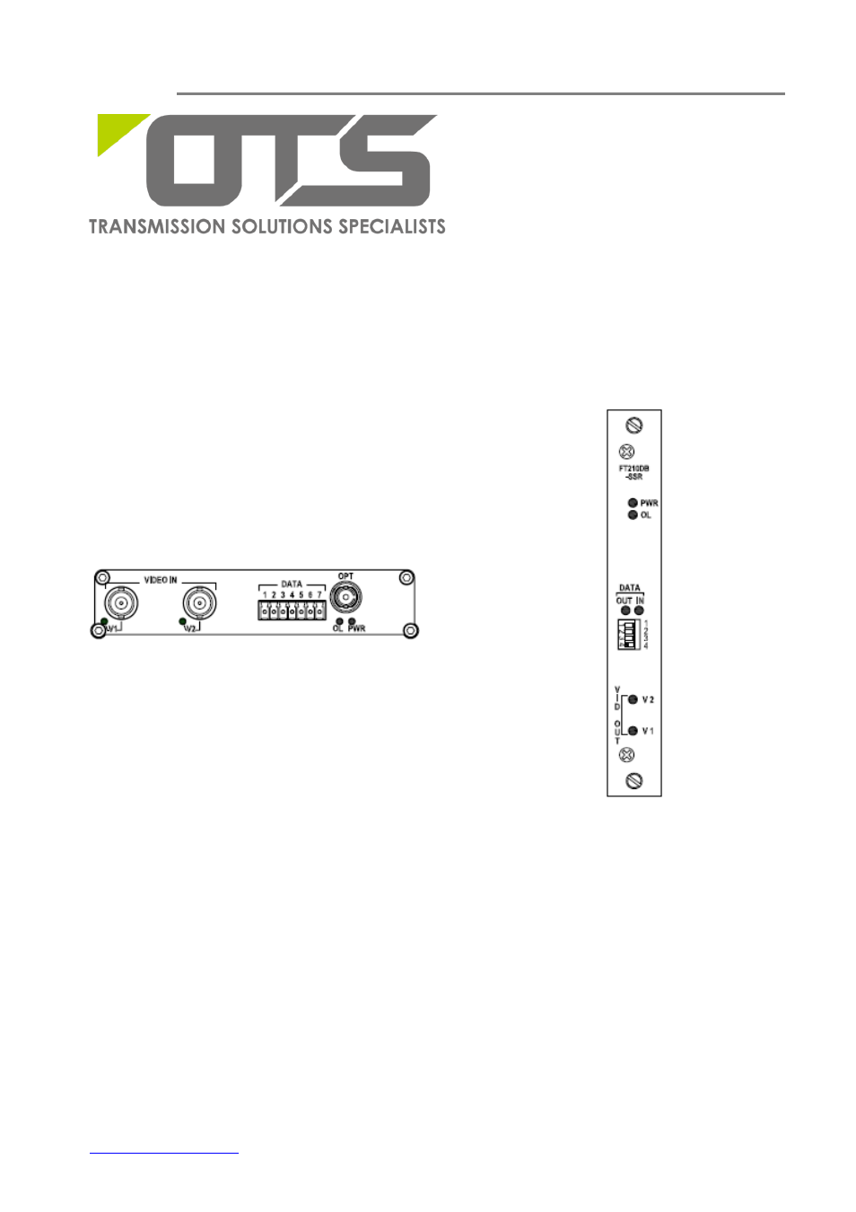 OT Systems FT210DB User Manual | 17 pages