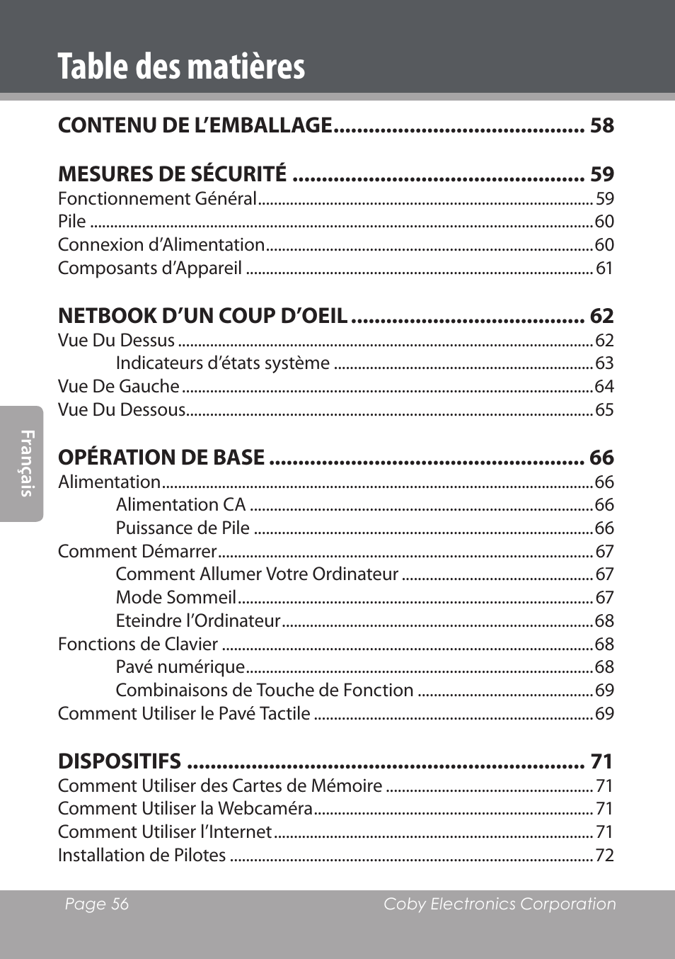 COBY electronic NBPC1028 User Manual | Page 56 / 139