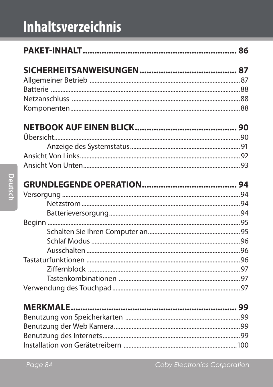 COBY electronic NBPC1028 User Manual | Page 84 / 139