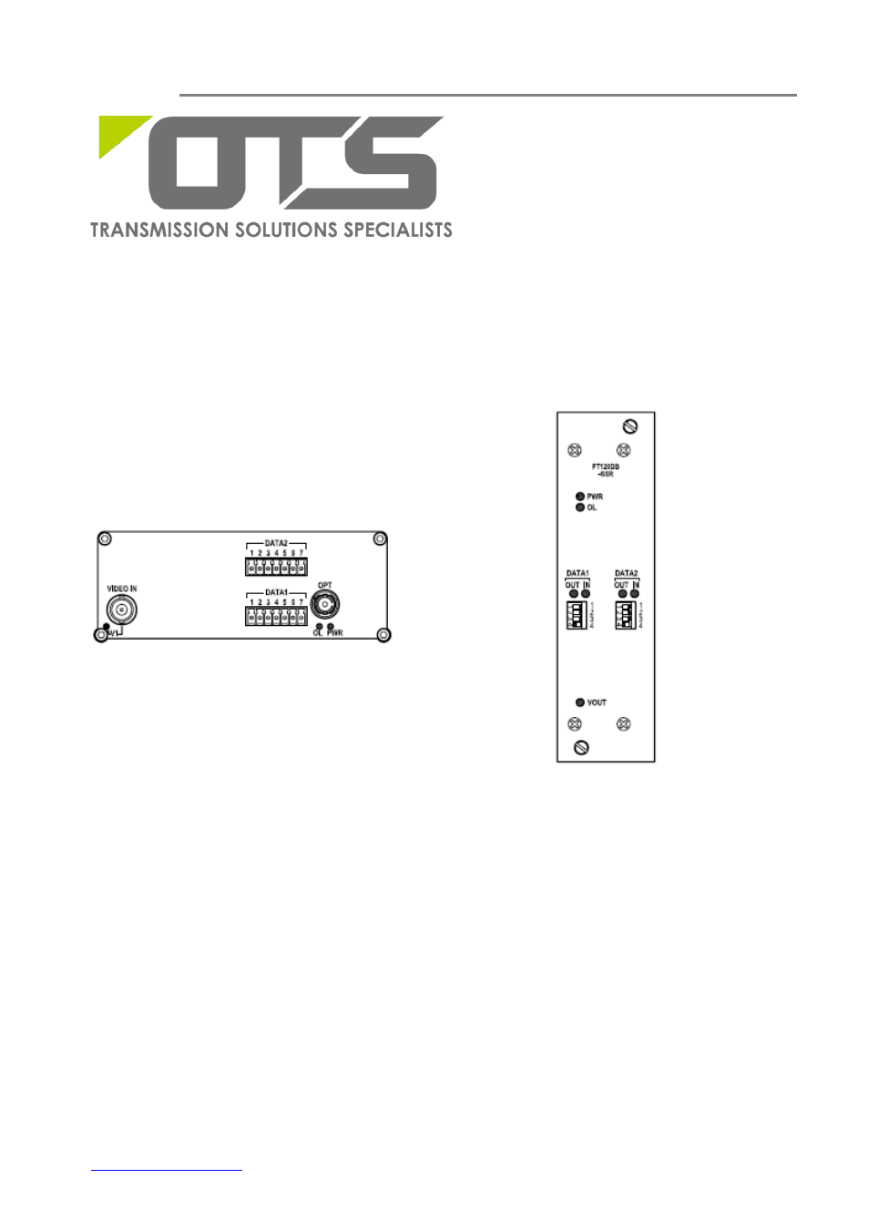OT Systems FT120DB User Manual | 18 pages