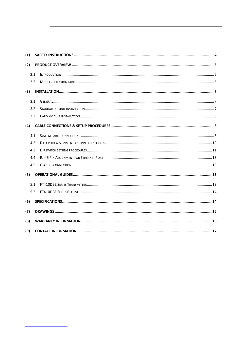 OT Systems FT410DBE User Manual | Page 3 / 17