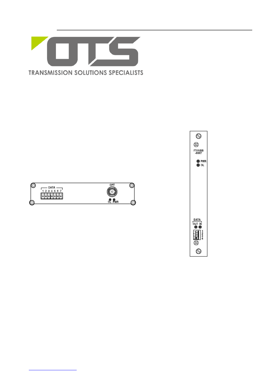 OT Systems FT010DB User Manual | 17 pages