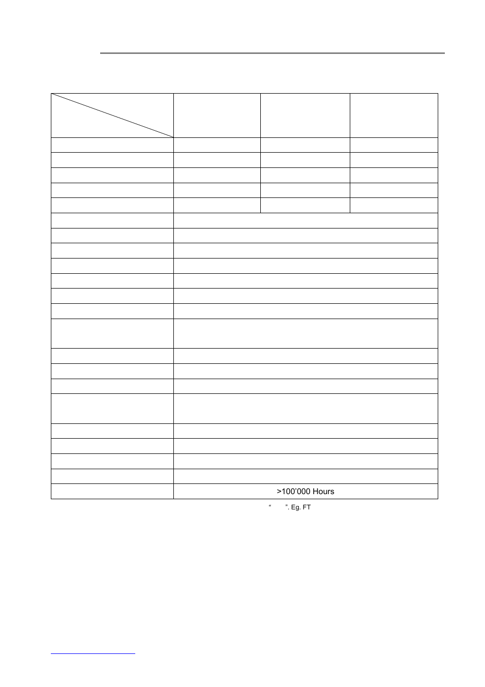 Specifications, 6) specifications | OT Systems FT010DB User Manual | Page 15 / 17