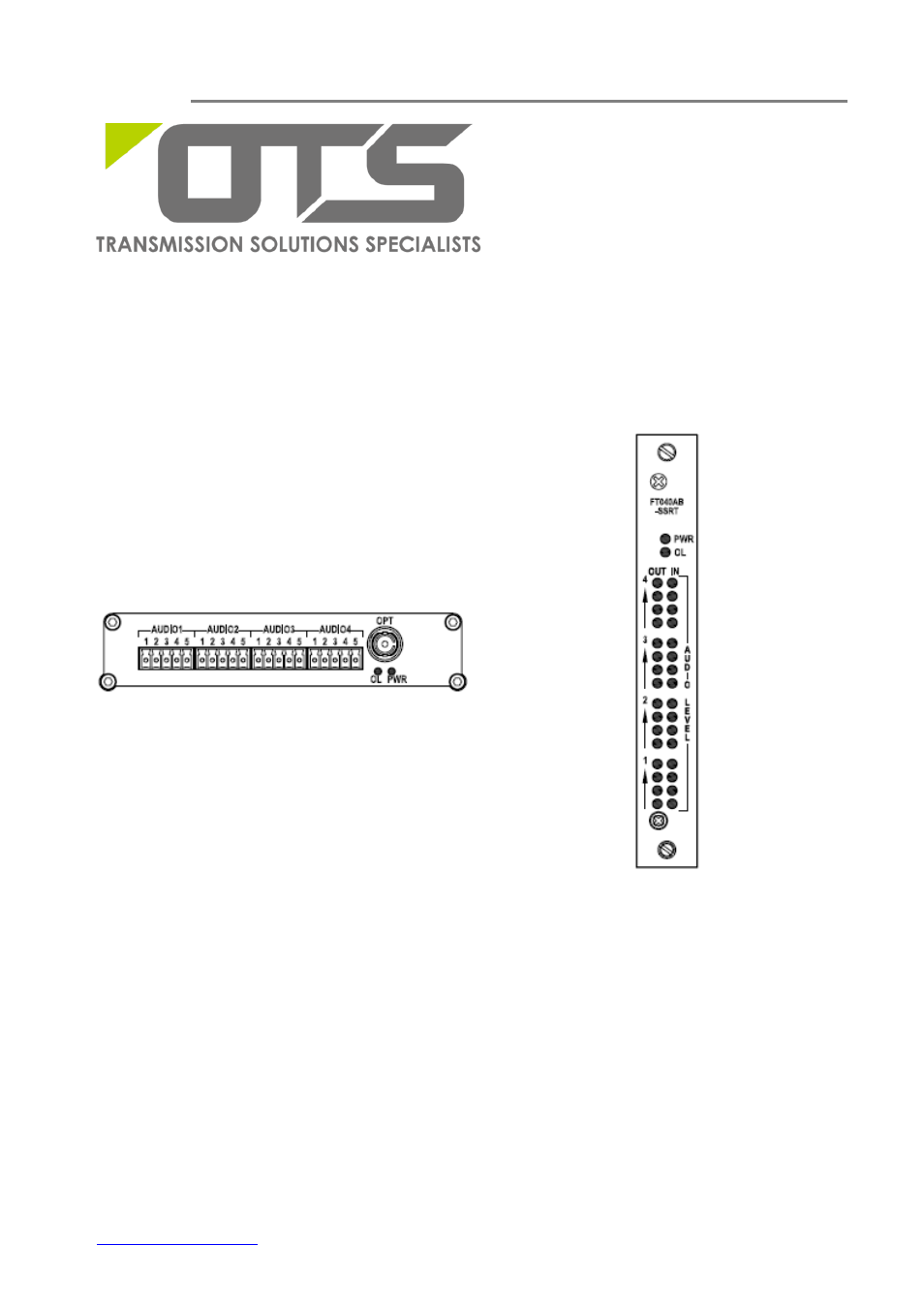 OT Systems FT040AB User Manual | 15 pages