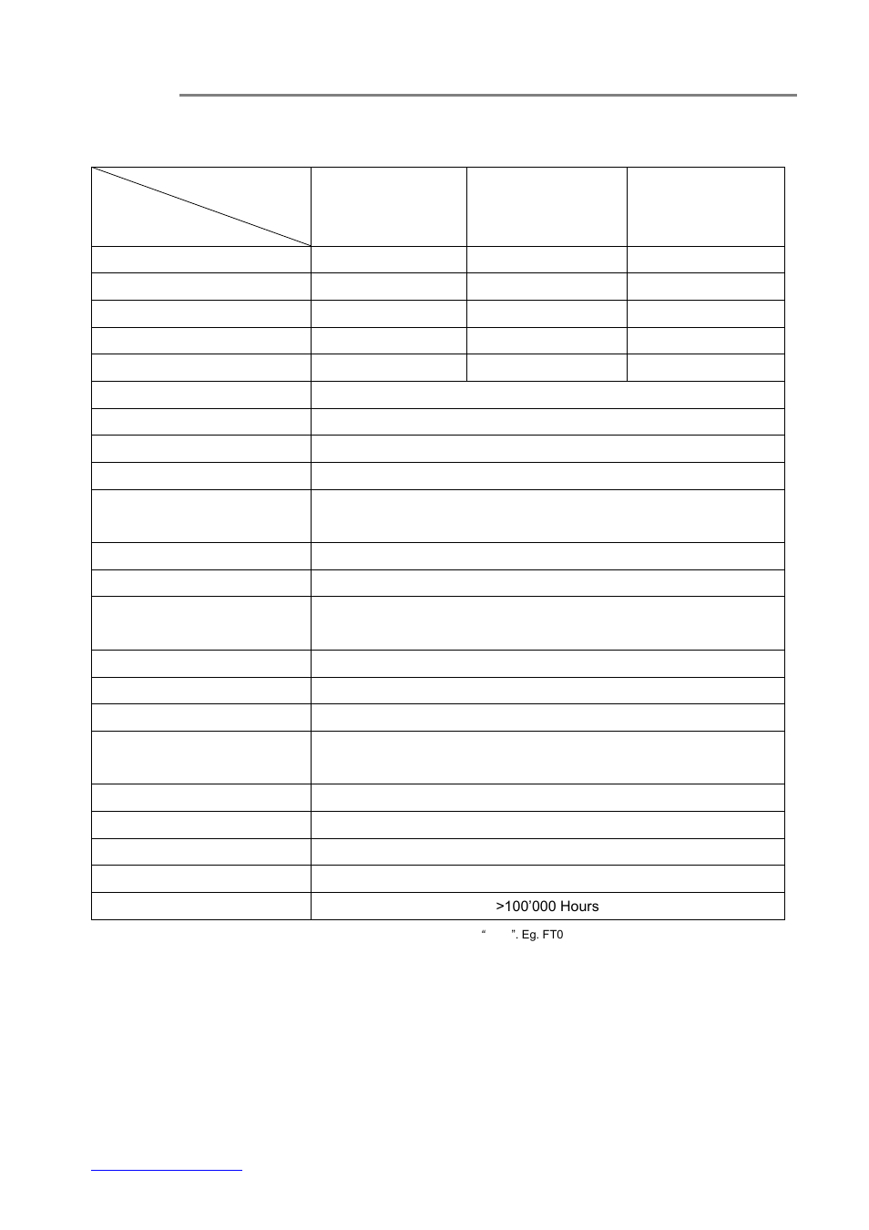 Specifications, 6) specifications | OT Systems FT010CB User Manual | Page 13 / 15