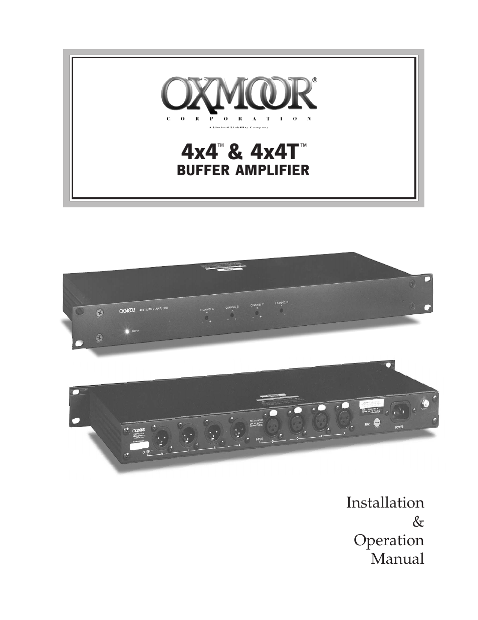 Oxmoor 4x4 User Manual | 12 pages