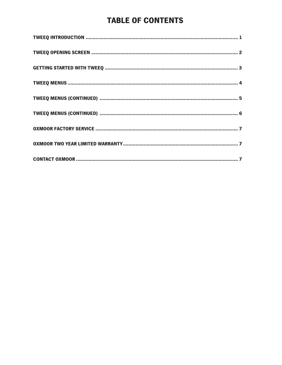 Oxmoor TWEEQ-WIN User Manual | Page 2 / 9