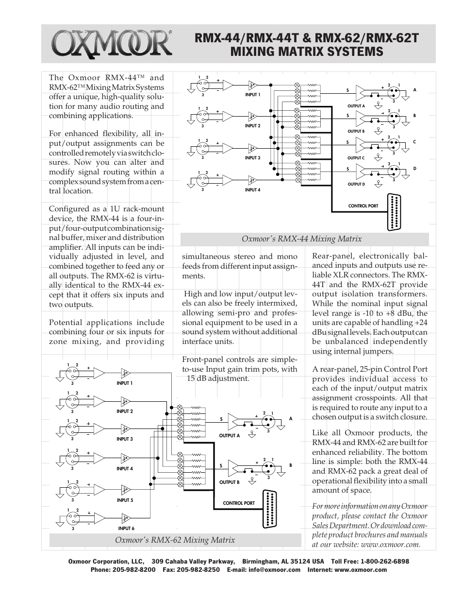 Oxmoor RMX-44 User Manual | 2 pages