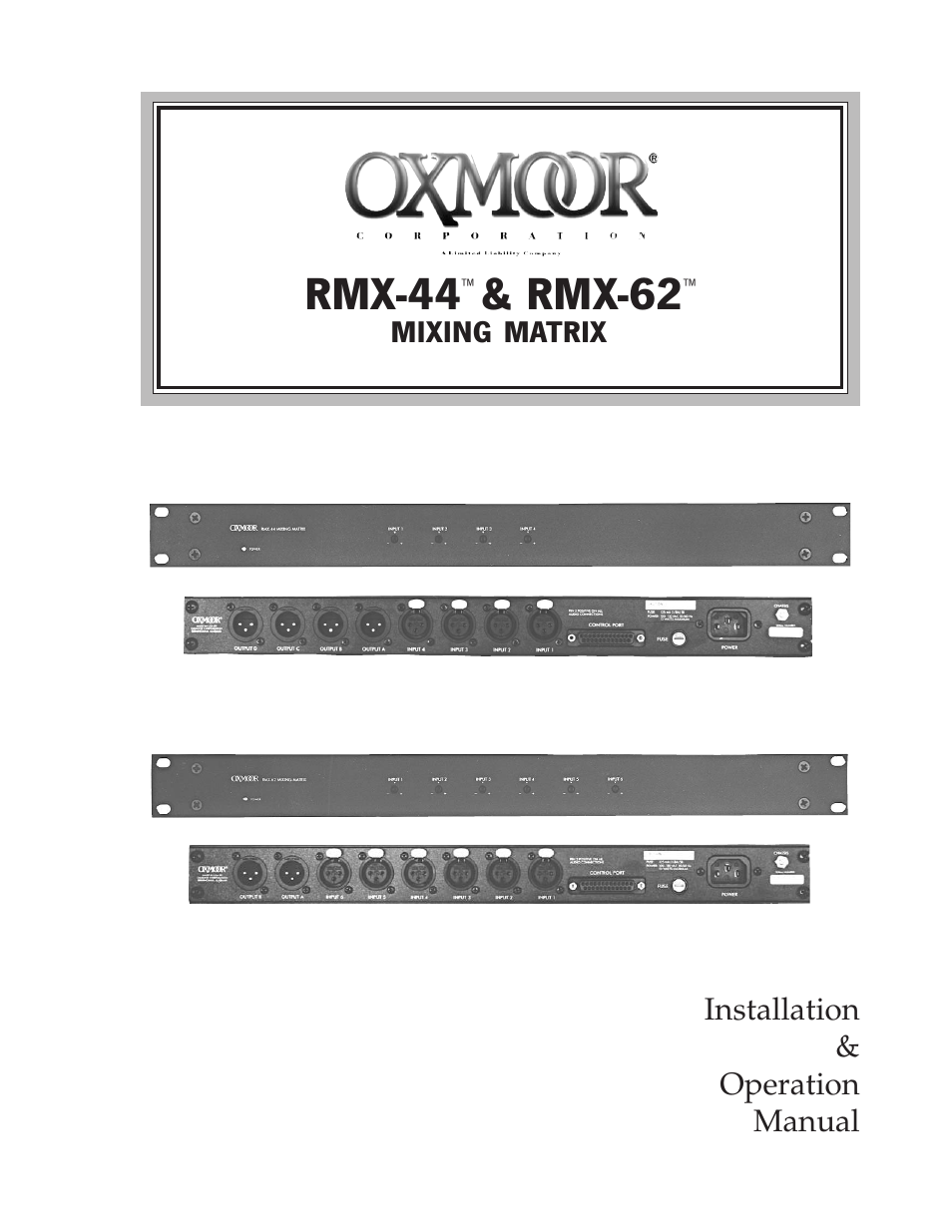 Oxmoor RMX-44 User Manual | 16 pages