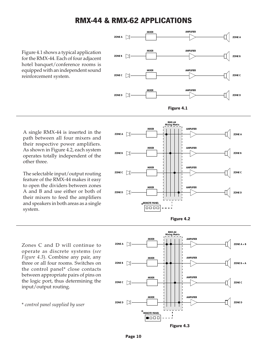 Rmx-44 & rmx-62 applications, Page 10 | Oxmoor RMX-44 User Manual | Page 12 / 16