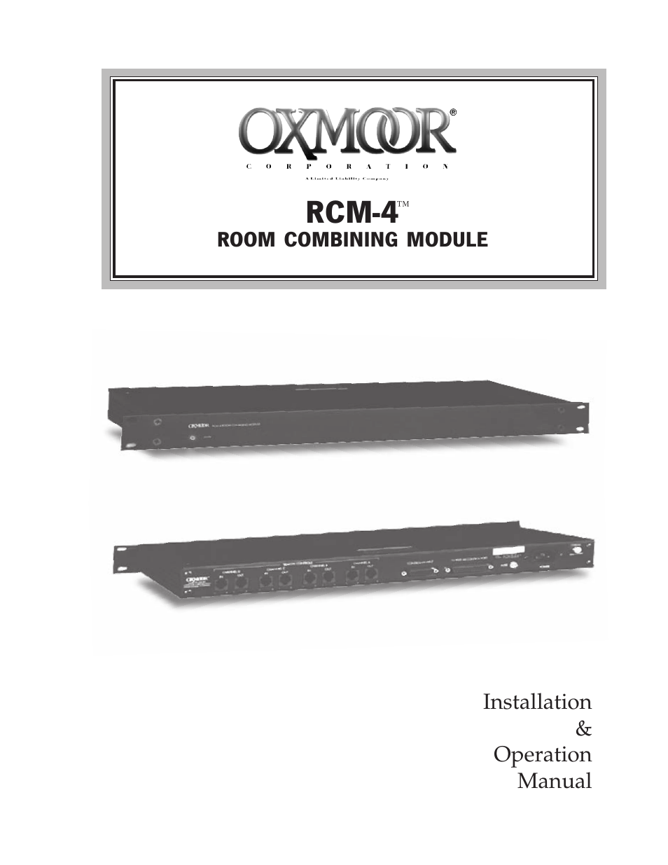 Oxmoor RCM-4 User Manual | 12 pages