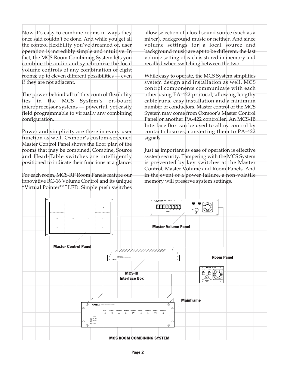 Oxmoor MCS User Manual | Page 2 / 6
