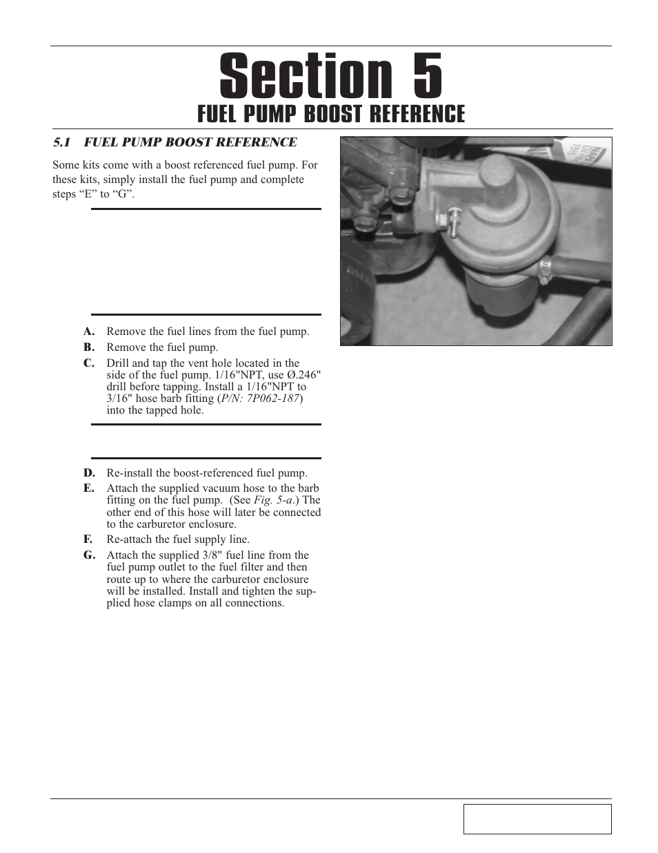 Fuel pump boost reference, Fuel pump boost reference -1 | Paxton Superchargers Small Block Carbureted Ford User Manual | Page 19 / 32