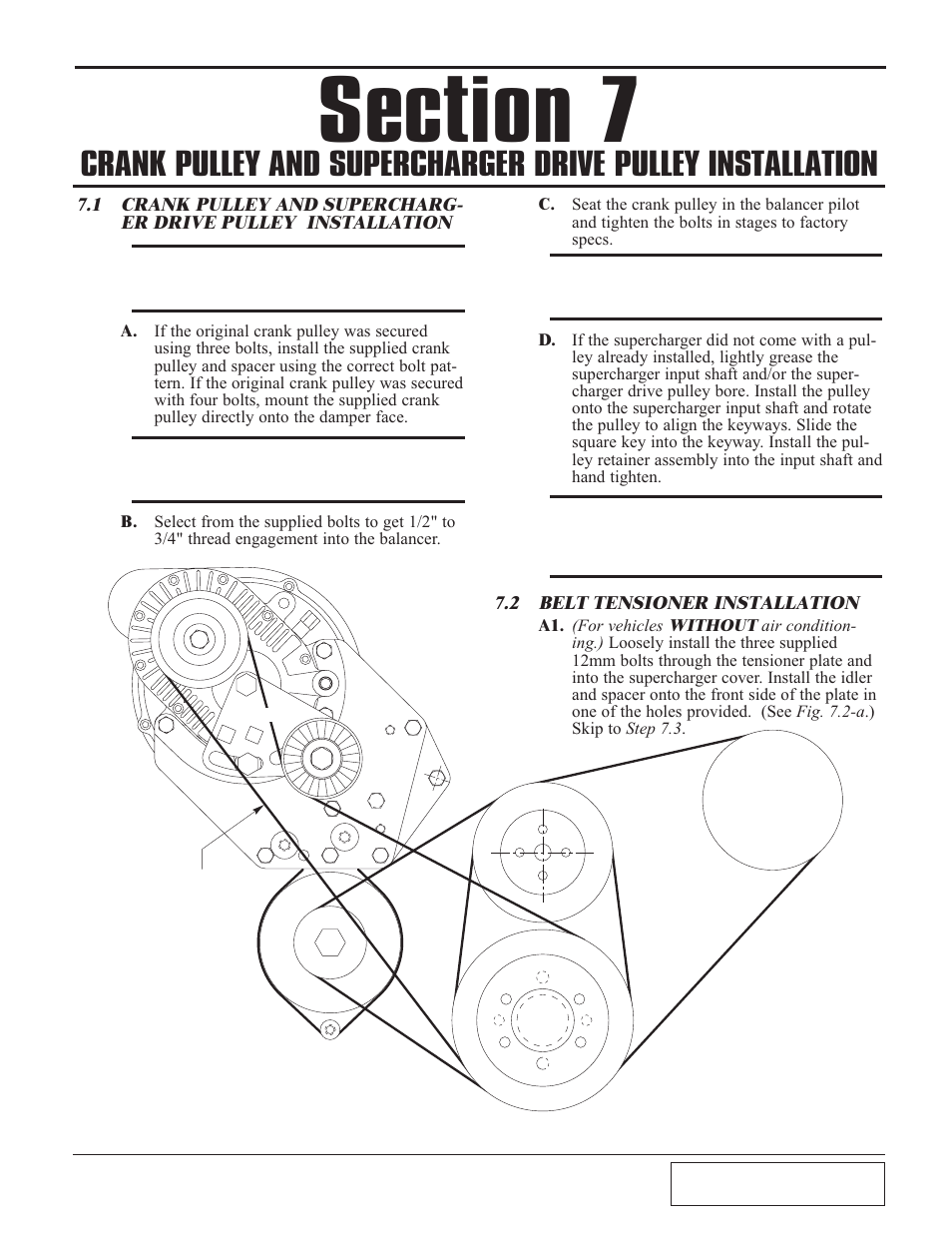 Crank pulley and supercha | Paxton Superchargers Small Block Carbureted Ford User Manual | Page 23 / 32